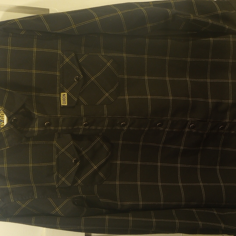 Dixxon Black Casual Button Down Shirt with Snap Buttons